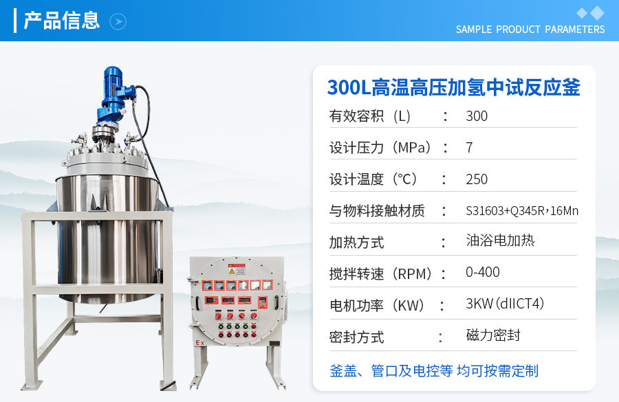 山东300L不锈钢复合板加氢反应釜